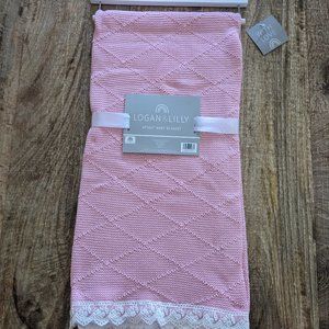 Blanket with lace trim